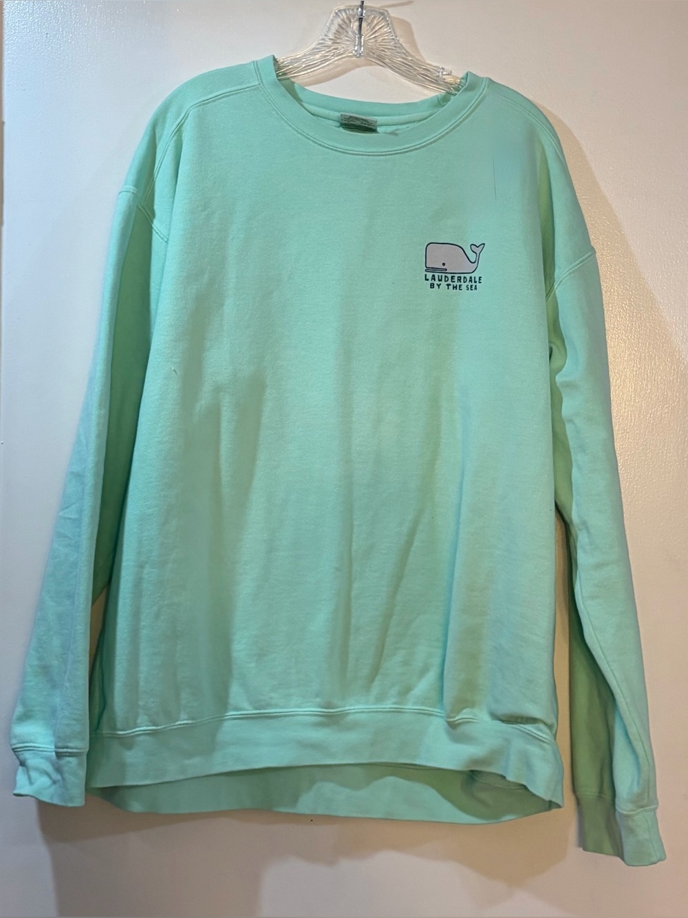Comfort Colors Lauderdale By The Sea Whale Sweatshirt Adult Unisex Sz Large